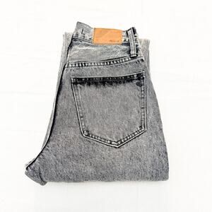 Madewell The Perfect Vintage Straight Jean Acid Wash Gray/Black Size 23